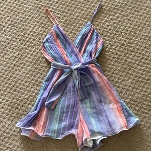 Multi-color pastel romper